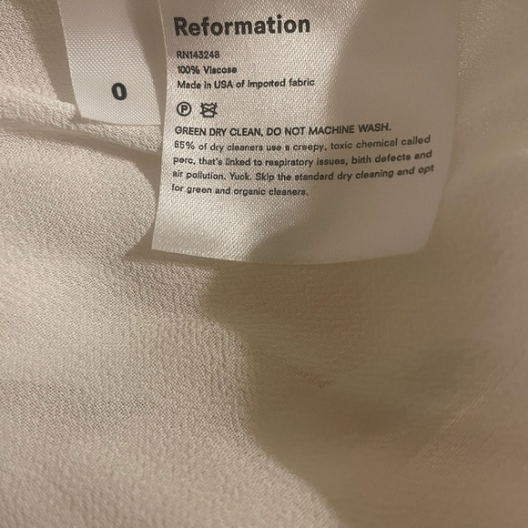 Reformation Nikita Dress - Ivory - Sz 0 - Picture 6 of 6